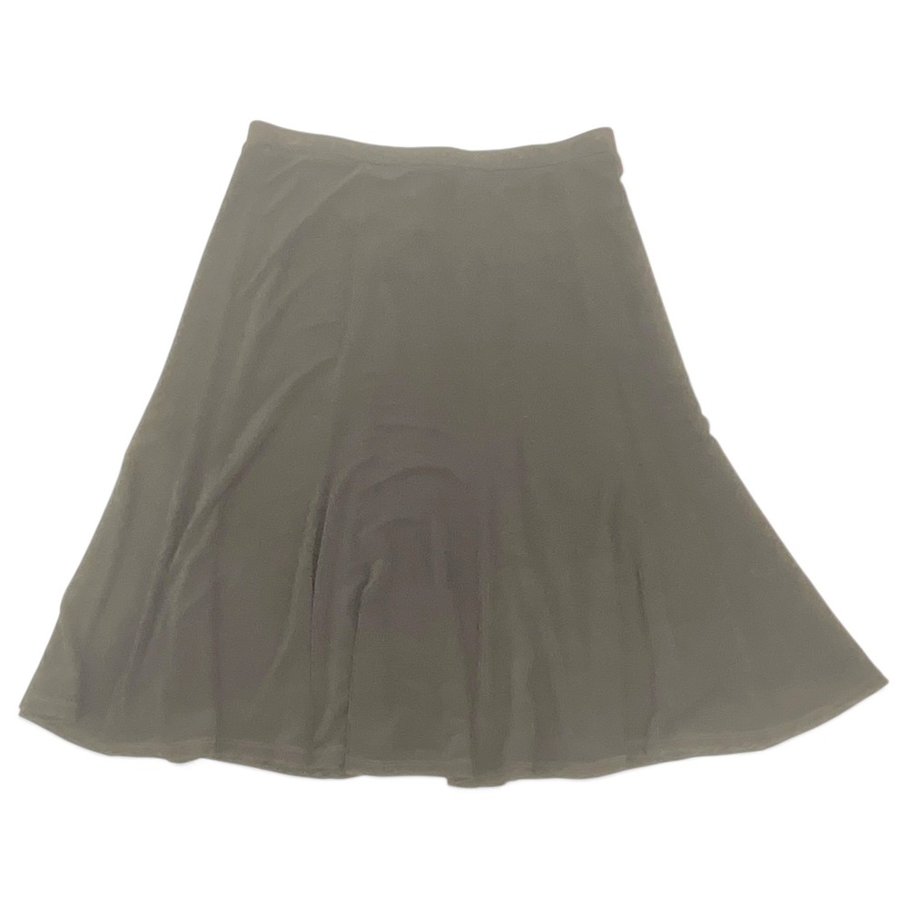 Chicos Travelers Black Midi Skirt Women Sz 1 M 8 Pull On Flared Wrinkle Free - Picture 2 of 6